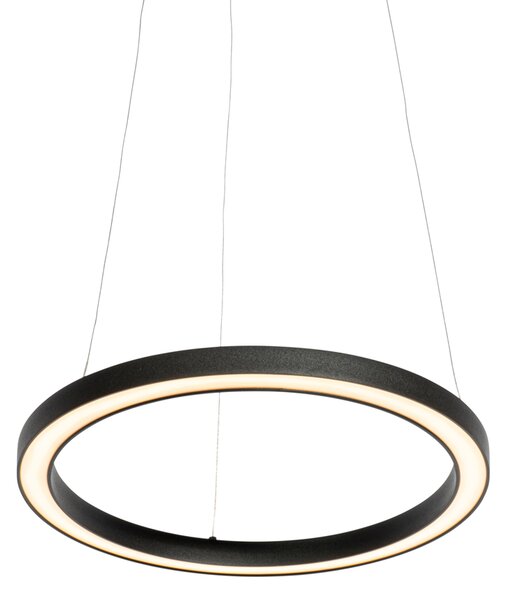 Lampă suspendată neagră 40 cm cu LED, dimmer pe 3 trepte - Girello