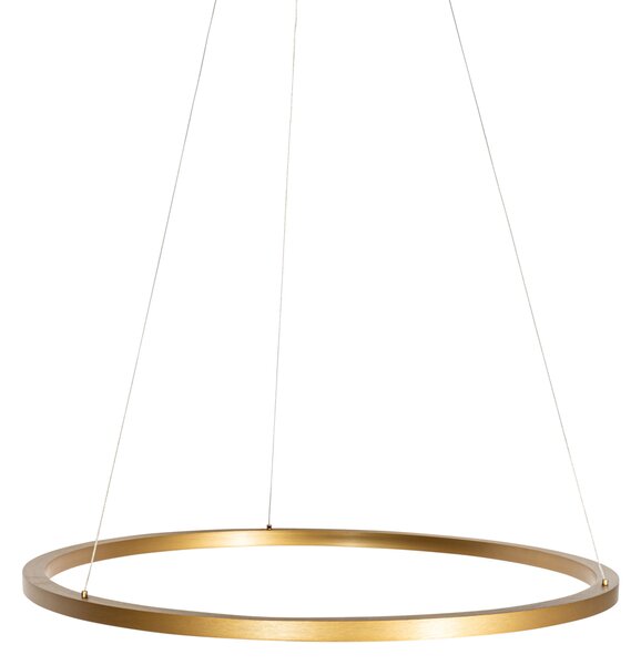 Lampă suspendată aurie 80 cm cu LED inclus 3 trepte de diminuare - Girello