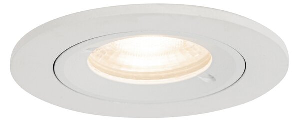 Spot încastrat inteligent alb rotund IP44 incl. Wifi GU10 50mm - Xena