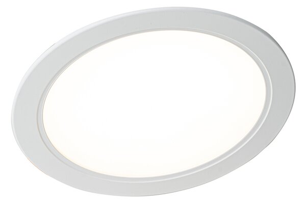 Set de 6 spoturi încastrate albe 14,5 cm, inclusiv LED, reglabile în Kelvin cu comutator DIP - Stephanie