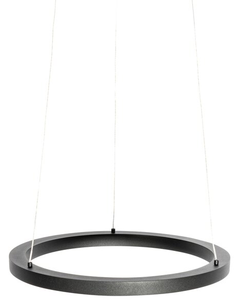 Lampă suspendată neagră 40 cm cu LED, dimmer pe 3 trepte - Girello