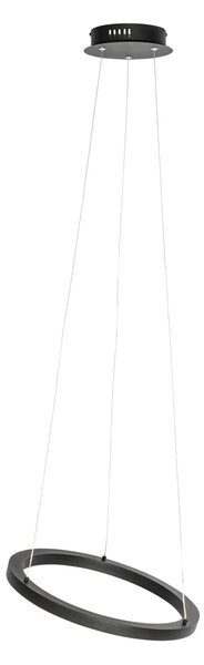 Lampă suspendată neagră 40 cm cu LED, dimmer pe 3 trepte - Girello