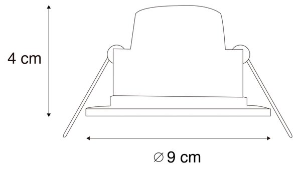 Set de 12 spoturi incastrate albe, inclusiv LED 7W IP65 cu funcție Dim-to-Warm - Blanca