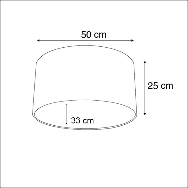 Abajur din catifea cu design frunze și interior auriu, oval 50/33/25