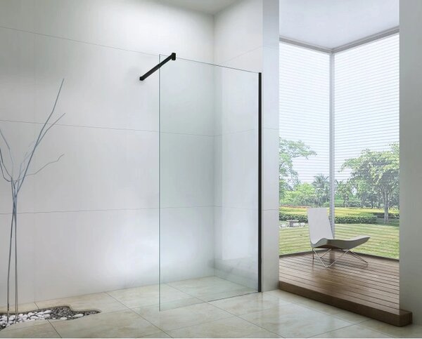 Paravan de duș Mexen WALK-IN, 70 cm, negru-transparent, 850-070-000-70-00