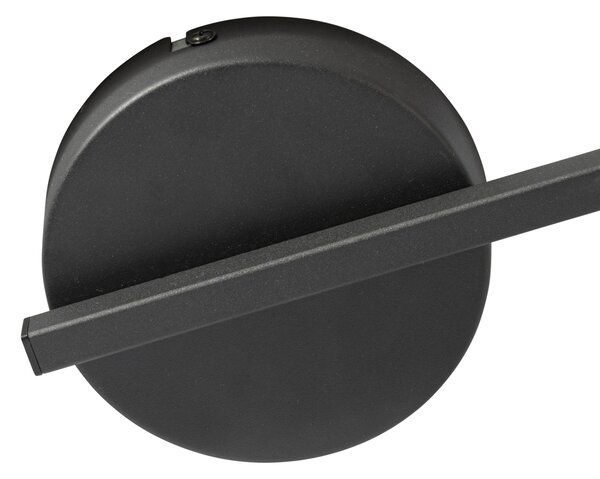 Spot luminos de tavan negru GU10 50mm cu 3 lumini rotund, cu iluminare de fundal și comutator cu 3 căi - Back Up