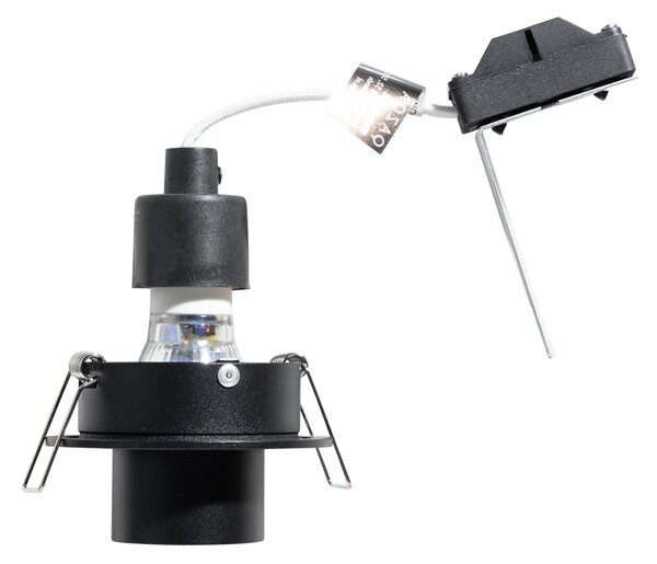 Set de 6 spoturi încastrate negre GU10 35mm rotunde înclinabile - Installa