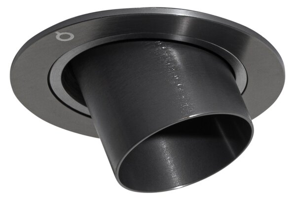 Spot modern integrat, gri metalizat, GU10, 35 mm rotund, inclinabil - Installa