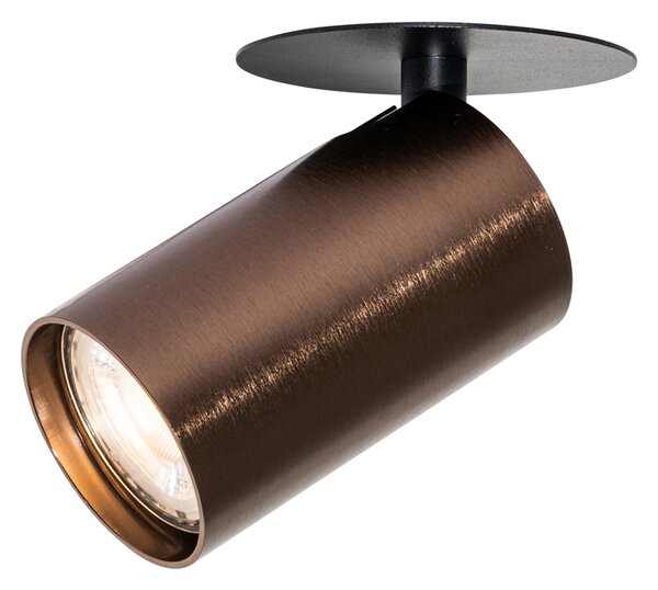 Set de 6 spoturi încastrate moderne bronz închis GU10 50mm - Chels