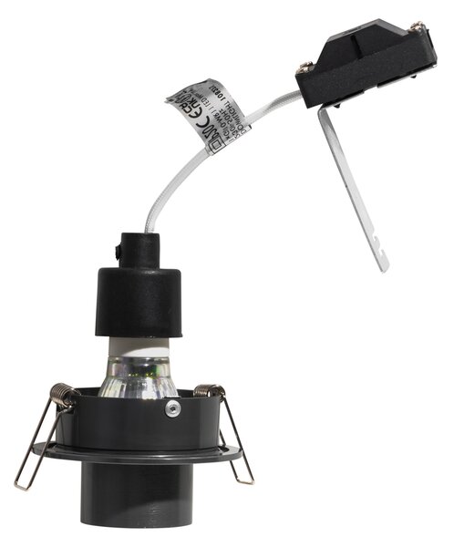 Spot modern integrat, gri metalizat, GU10, 35 mm rotund, inclinabil - Installa
