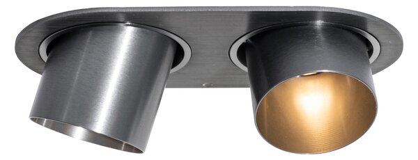 Spot integrat rotund, metal gri-antracit, GU10, 50 mm, 2 lumini - Installa