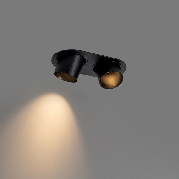 Spot îngropat negru GU10 50mm 2 lumini - Installa