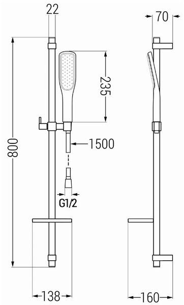 Set de dus Mexen DQ49, negru/auriu, 785494581-75