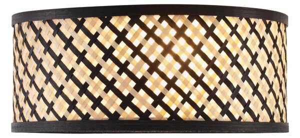 Plafonieră orientală din ratan cu negru 30cm - Tremmo
