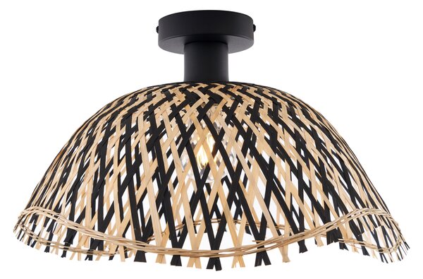 Plafonieră Art Deco din Bambus Negru 40cm - Alka