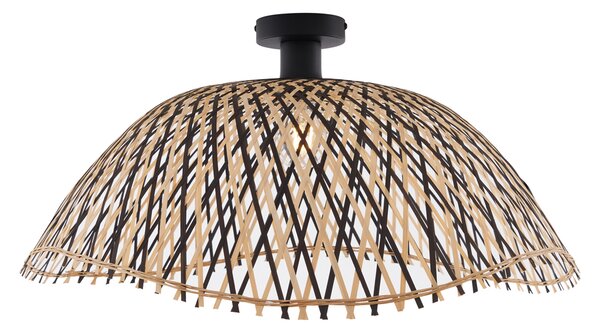 Plafonieră Art Deco din Bambus Negru 60 cm - Alka