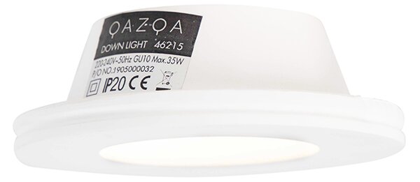 Set de 6 spoturi încastrate albe 13 cm rotunde - Gypsy Stucco