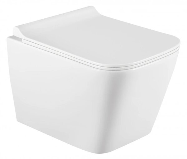 Mexen TEO Vas de toaletă montat pe perete fără margine 51 x 34,5 cm, alb, 3385XX00