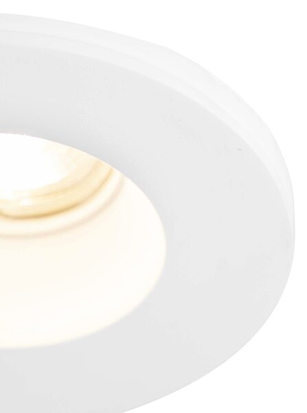 Set de 6 spoturi încastrate albe 13 cm rotunde - Gypsy Stucco