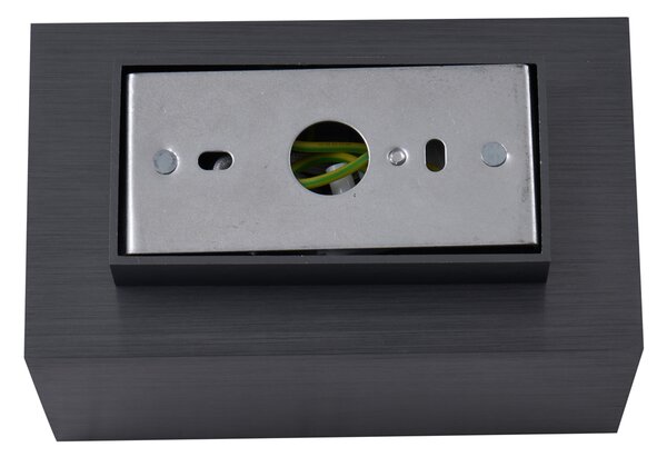 Lampă de perete modernă gunmetal pătrată cu 2 lumini GU10 50mm - Sandy