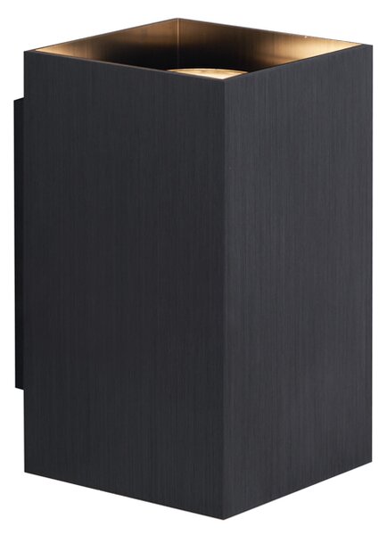 Lampă de perete modernă gunmetal pătrată cu 2 lumini GU10 50mm - Sandy