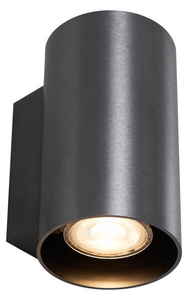 Aplică modernă rotundă din metal gri-antracit cu 2 lumini GU10 50mm - Sandy