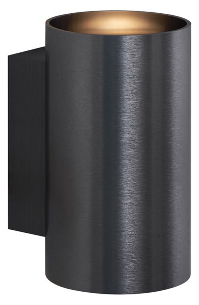 Aplică modernă rotundă din metal gri-antracit cu 2 lumini GU10 50mm - Sandy