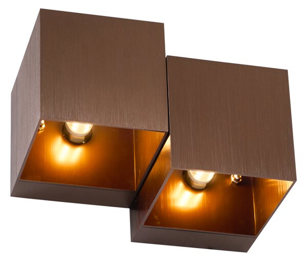 Lampă de perete modernă bronz închis cu 2 lumini - Transfer Double