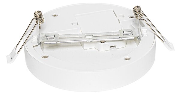 Set de 6 spoturi încastrate sau montate la suprafață albe 14 cm incl. LED Diminuare în 3 pași până la cald cu comutator DIP - Trans