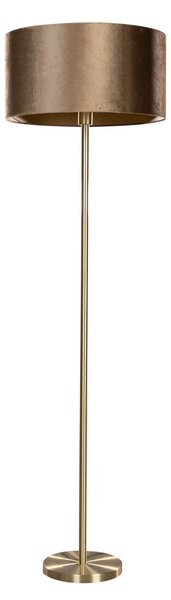 Lampă de podea din alamă cu abajur din velur bronz 50cm - Simplo