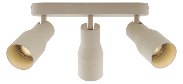 Spoturi plafon rotunde bej GU10 50mm 3 lumini - Stanley