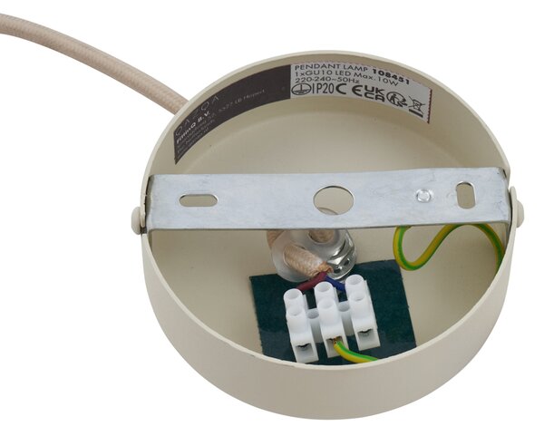 Lampă modernă pandantiv bej GU10 50mm rotundă - Tubo