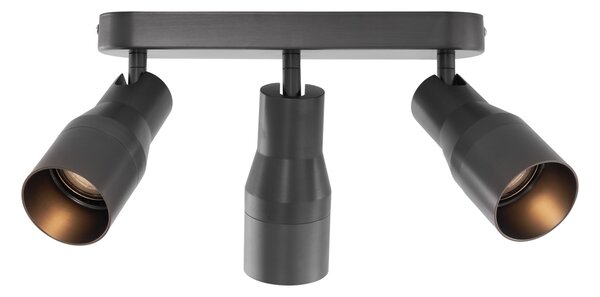 Spoturi plafon rotunde, metal gri-tun, GU10, 50mm, 3 lumini - Stanley