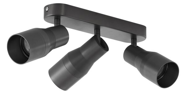 Spoturi plafon rotunde, metal gri-tun, GU10, 50mm, 3 lumini - Stanley