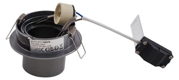 Spot modern integrat, gri antracit, GU10, 50 mm, rotund, orientabil - Installa