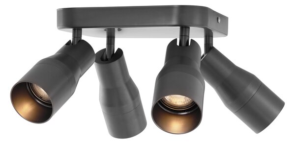 Spotlight-uri plafon cu 4 lumini pătrate GU10 50 mm - Stanley