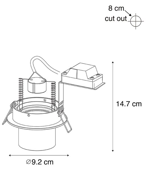 Spot modern integrat, gri antracit, GU10, 50 mm, rotund, orientabil - Installa