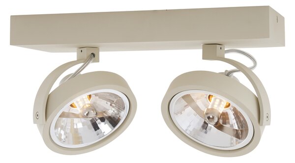 Spotlight modern plafon bej G9 rotund cu rotire si inclinare 2 lumini - Go