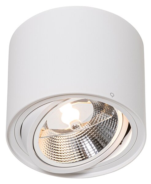 Set de 4 spoturi moderne de plafon albe rotative și înclinabile AR111 - Rondoo Up