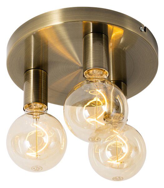 Plafonieră inteligentă rotundă bronz incl. 3 Wifi G95 - Facil