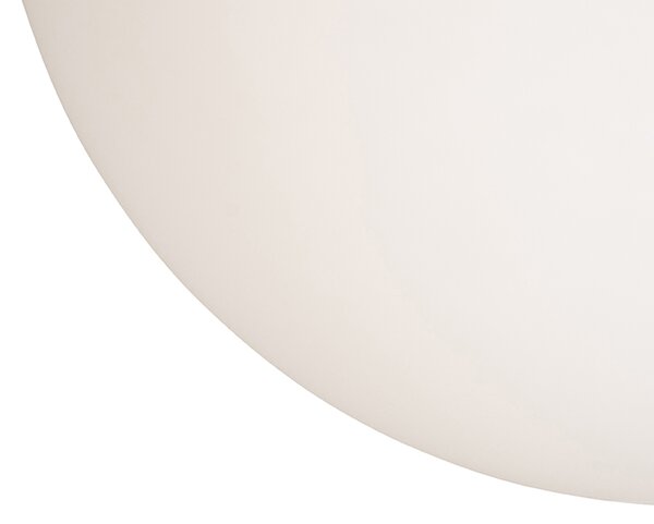 Lampă suspendată inteligentă scandinavă argintie cu sticlă opal 50cm incl. WiFi A60 - Ball 50