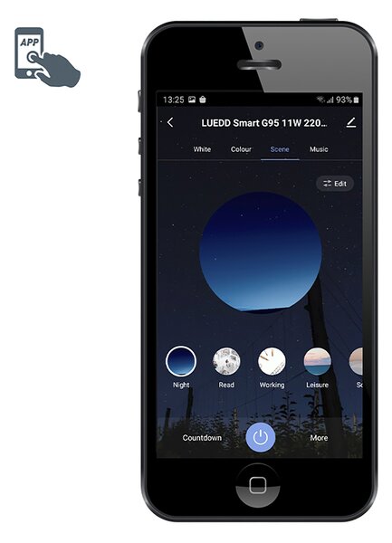 Set de 3 becuri LED inteligente E27 A60 mat RGBW 8.5W 806lm 2700K