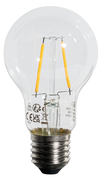Set de 5 becuri LED E27 A60 cu senzor crepuscular 2,5W 250 lm 2200K