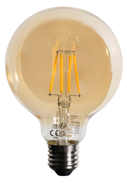 Set 5 becuri Bec LED E27 reglabil G95 5W 450lm 2700K