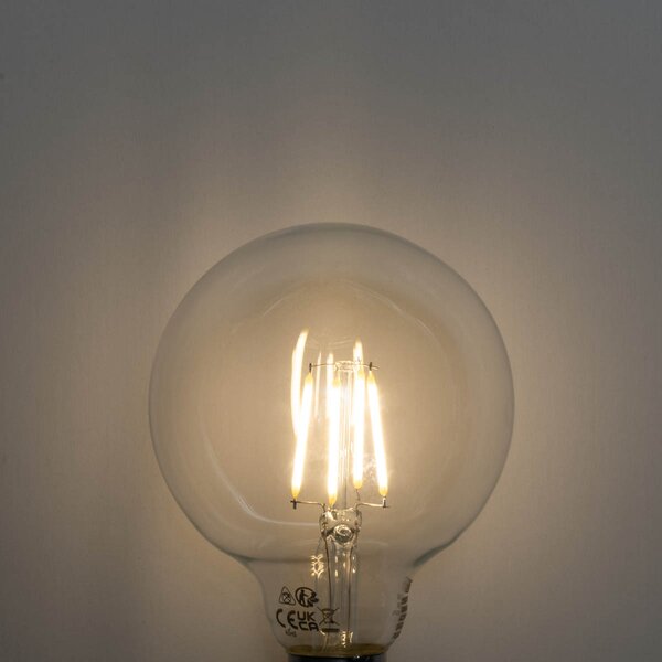 Set 5 becuri Bec LED E27 reglabil în 3 trepte G95 4W 450lm 3000K