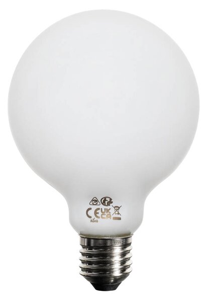Set 5 becuri Bec LED E27 reglabil în 3 trepte, opal G95 4W 450lm 3000K