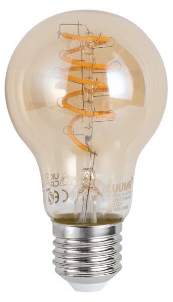 Set de 5 becuri LED inteligente E27, reglabile, A60, chihlimbar, 4,9 W, 320 lm, 2500 K, Zigbee