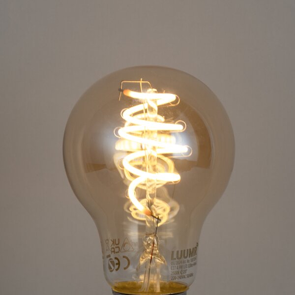 Set de 5 becuri LED inteligente E27, reglabile, A60, chihlimbar, 4,9 W, 320 lm, 2500 K, Zigbee
