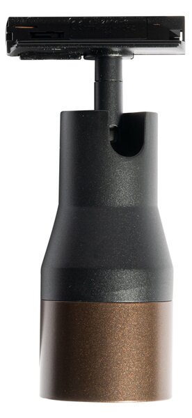 Spot modern negru cu bronz închis pentru sistem de șine monofazat - Iconic Kohua