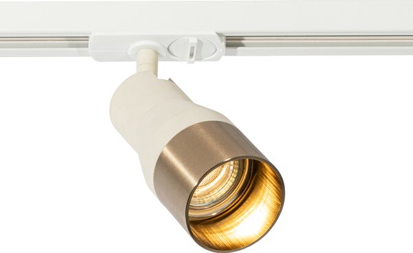 Spot modern bej cu auriu pentru sistem de șine monofazat GU10 50mm - Iconic Kohua